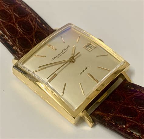 iwc squared gold|Vintage International Watch Co. wristwatch .